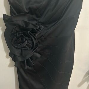 White House Black Market Black Asymmetrical Sheath Dress